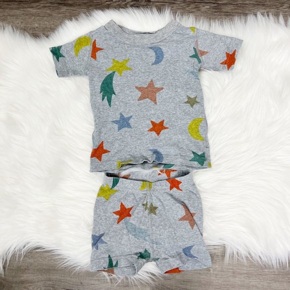 Hanna Andersson Other - 🔹sold🔹Hanna Andersson Toddler 2 Moon Shooting Stars Short John Pajama Set PLAY